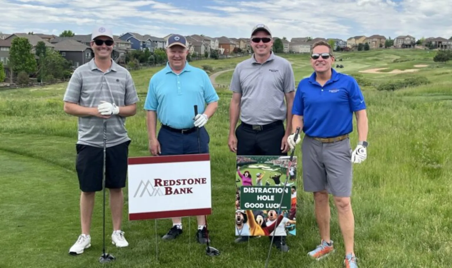 Braxton, Dave, Dillon, and Jeff at the golf tournament