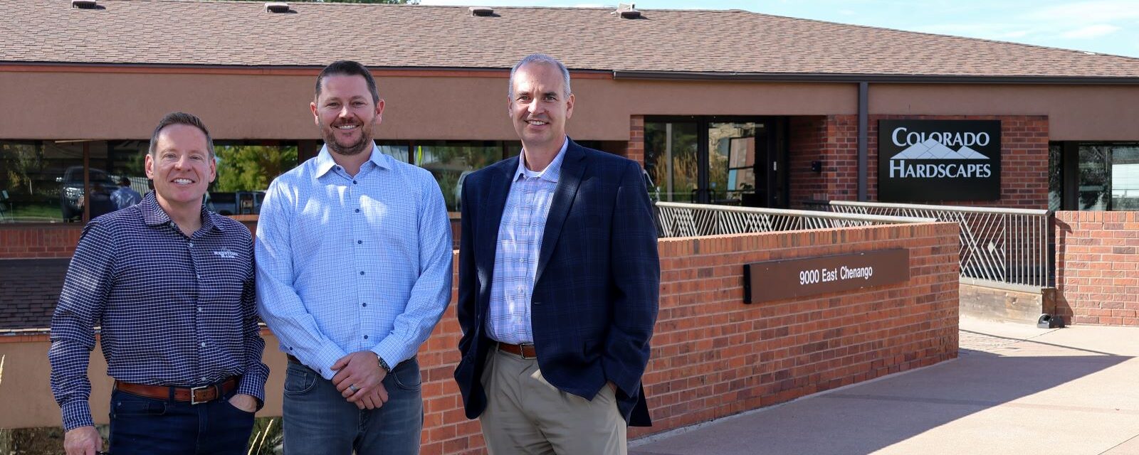 Colorado Hardscapes Owner with Josh and Jeff from the Centennial branch