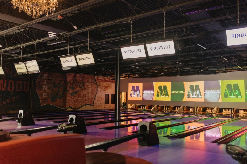 Bowling Alley lanes inside Pindustry 