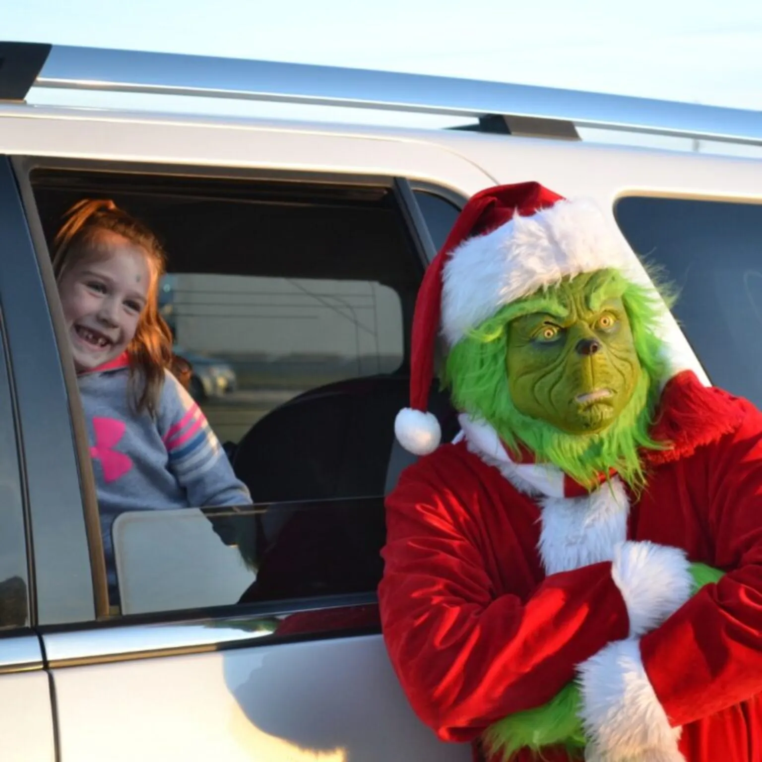 The Grinch with a kid