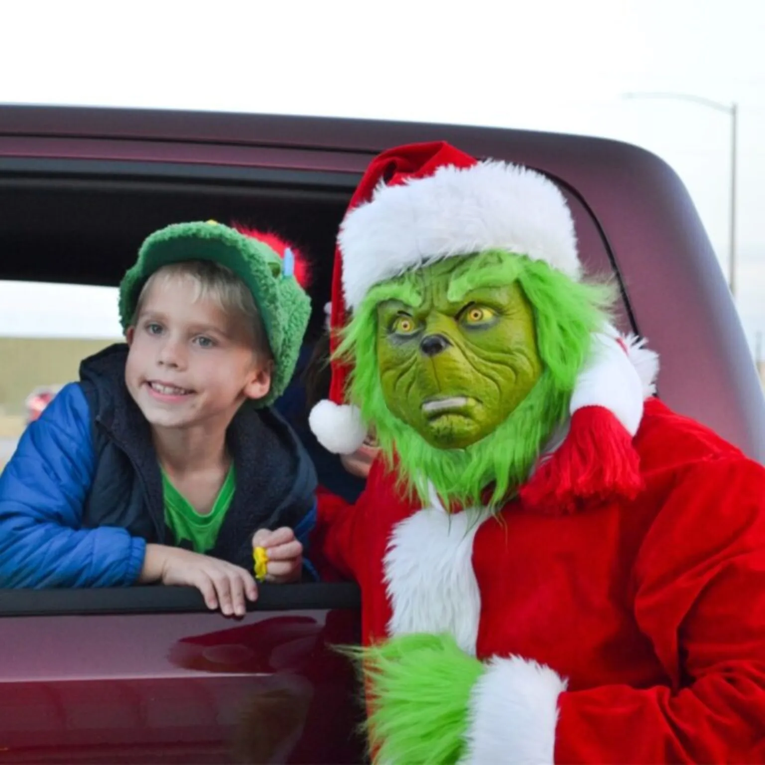 The Grinch with a kid